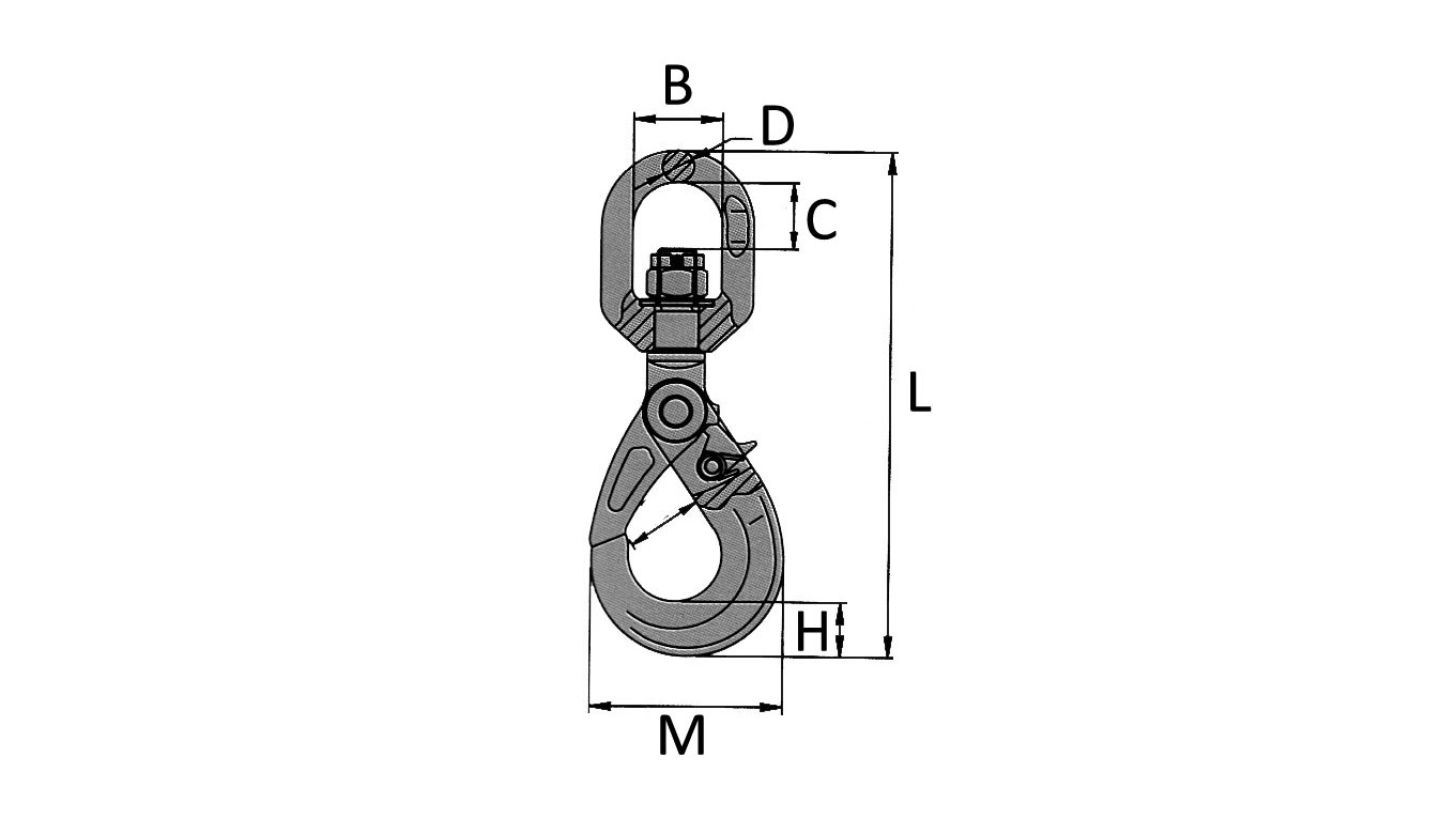 G100 SWIVEL HOOK WITH POSITIVE LOCKING LATCH – CTS CARGO