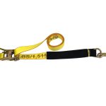 8 FT AUTO TIE-DOWN WITH 15" J-HOOK & FLAT SNAP HOOK