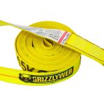 2″ WIDE “GRIZZLYWEB” WINCH STRAP WITH FLAT HOOK