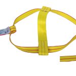 Adjustable Wheel Tie-Down with Wire Hook and 3” Wide Cross Strap