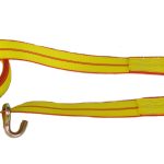 2" Wide Wheel Tie-Down with 1 Fixed Wire Hook at One End and 2" Loop on Other
